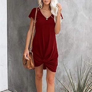 Locryz Red T-shirt Dress